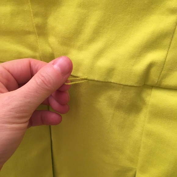 Vince Camuto Lime Green Peplum Dress LIKE NEW - Picture 4 of 5